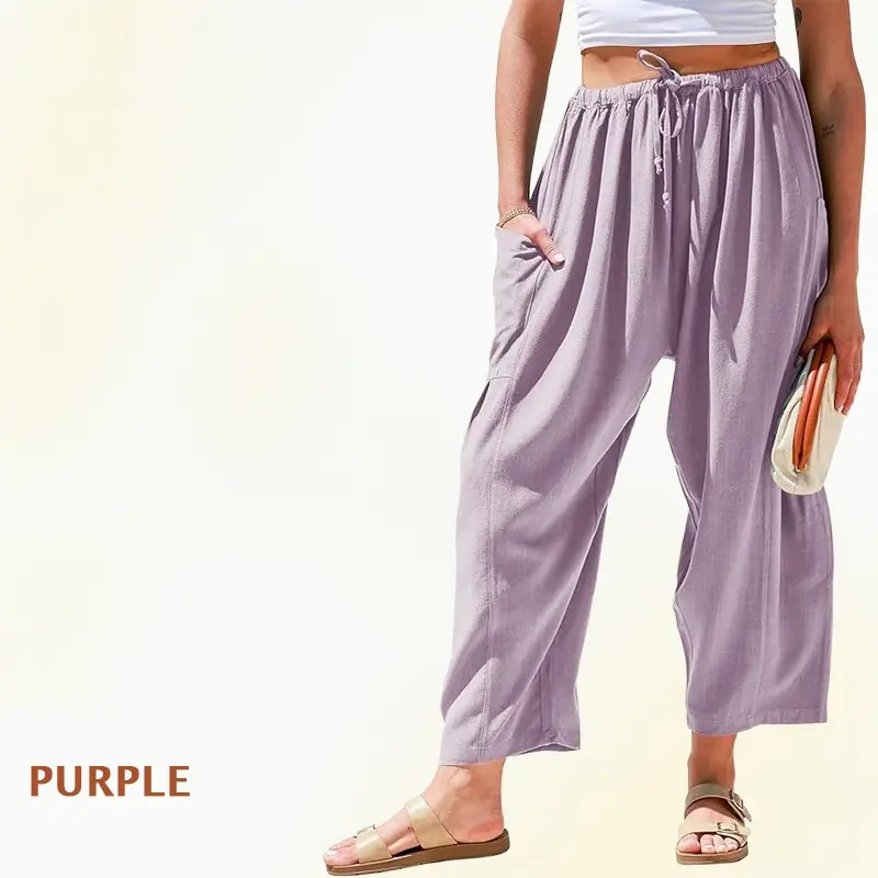 Feel Cool. Look Slim. Move Freely. Lightweight Linen Pants Loved By Women 35+
