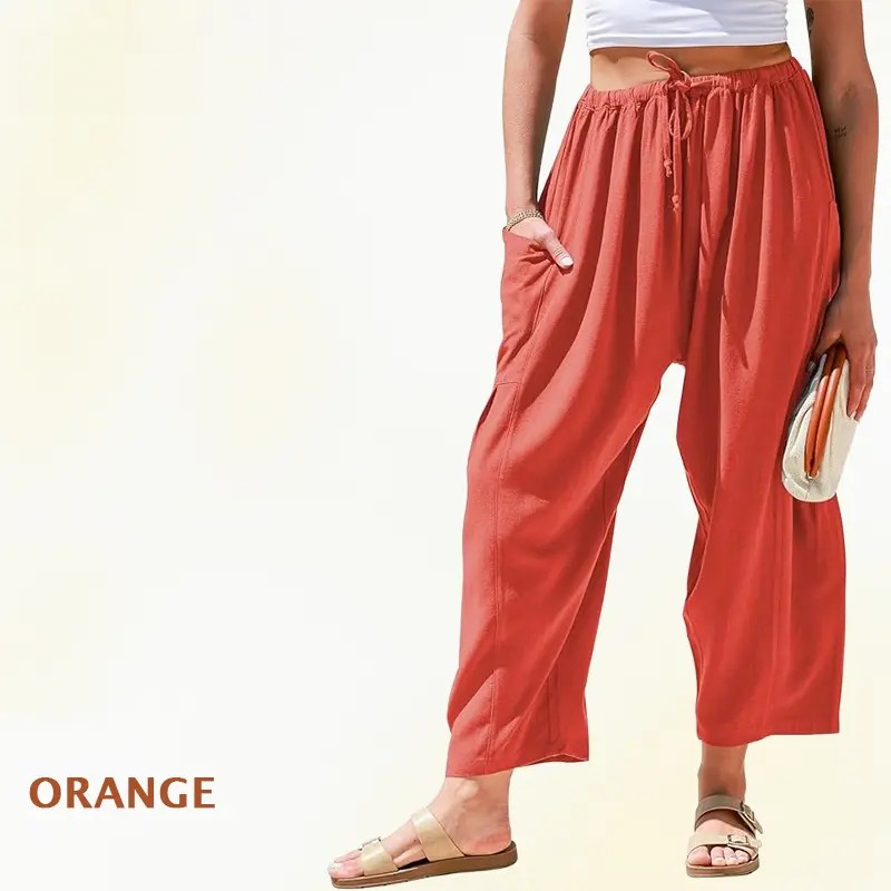 Feel Cool. Look Slim. Move Freely. Lightweight Linen Pants Loved By Women 35+