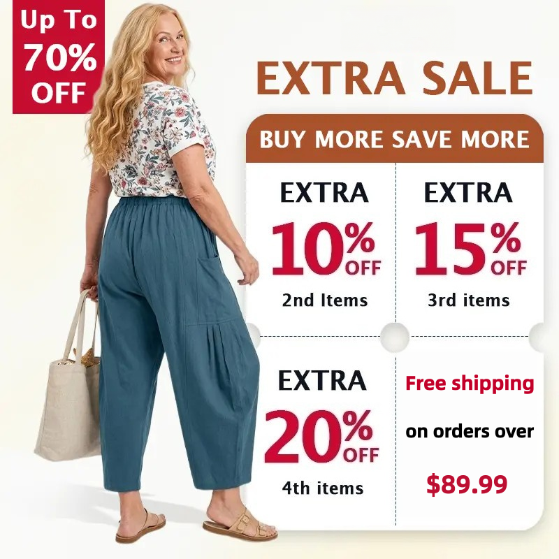 Feel Cool. Look Slim. Move Freely. Lightweight Linen Pants Loved By Women 35+