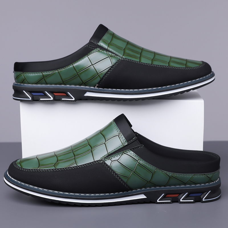 Men's Fashion Calfskin Leather Slippers