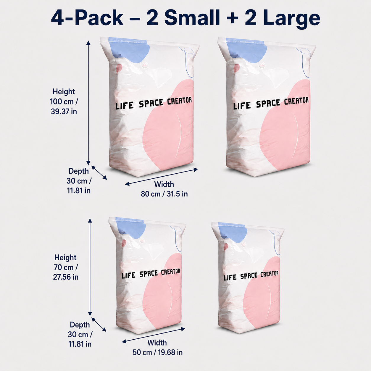 Thickened Stereoscopic No-Pump Vacuum Compression Bag
