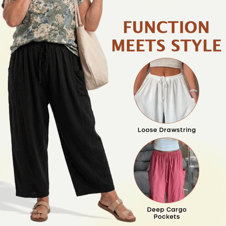 Feel Cool. Look Slim. Move Freely. Lightweight Linen Pants Loved By Women 35+