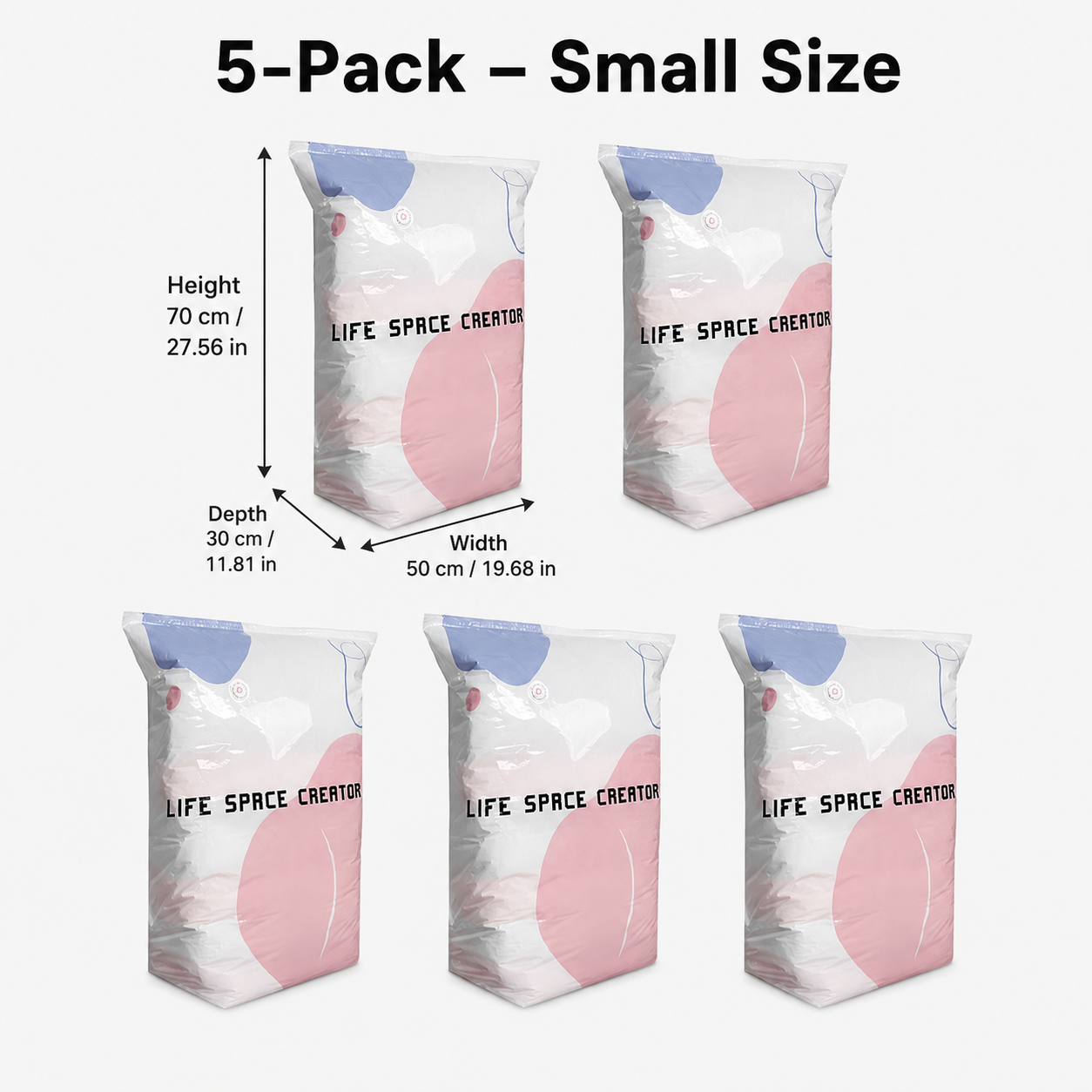 Thickened Stereoscopic No-Pump Vacuum Compression Bag