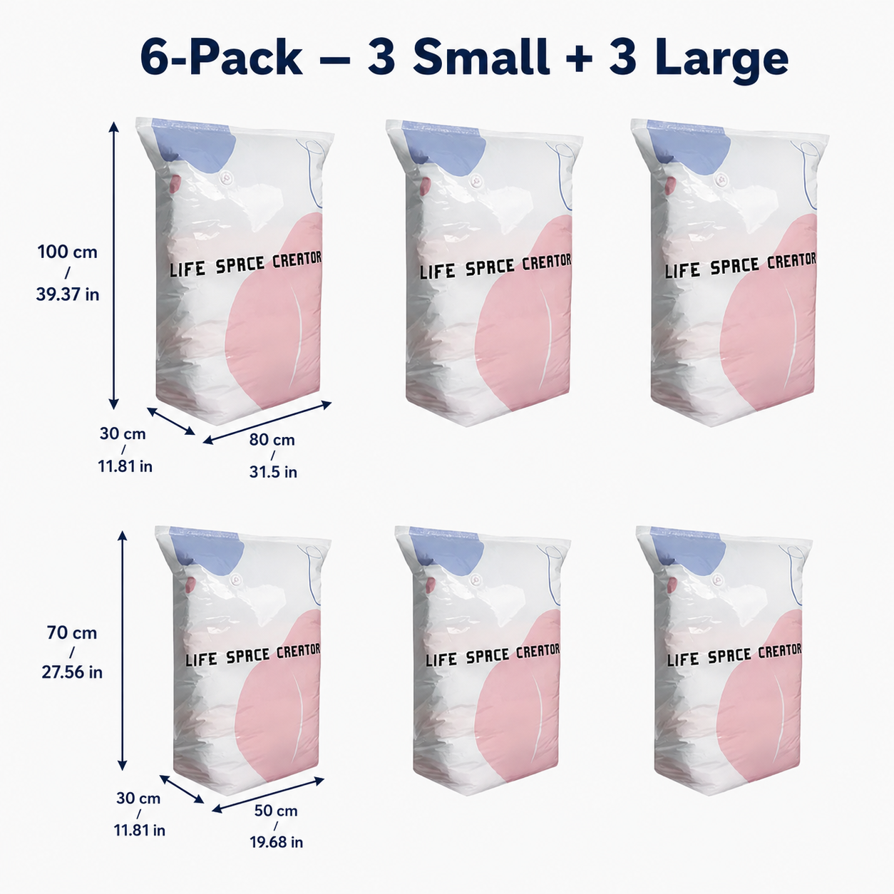 Thickened Stereoscopic No-Pump Vacuum Compression Bag