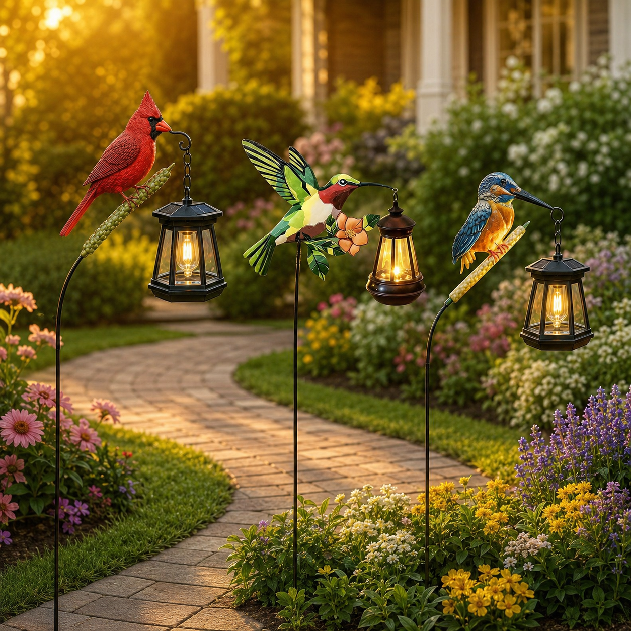 🐦 Cardinal Solar Light—A Beautiful Garden Light That Feels Full of Life