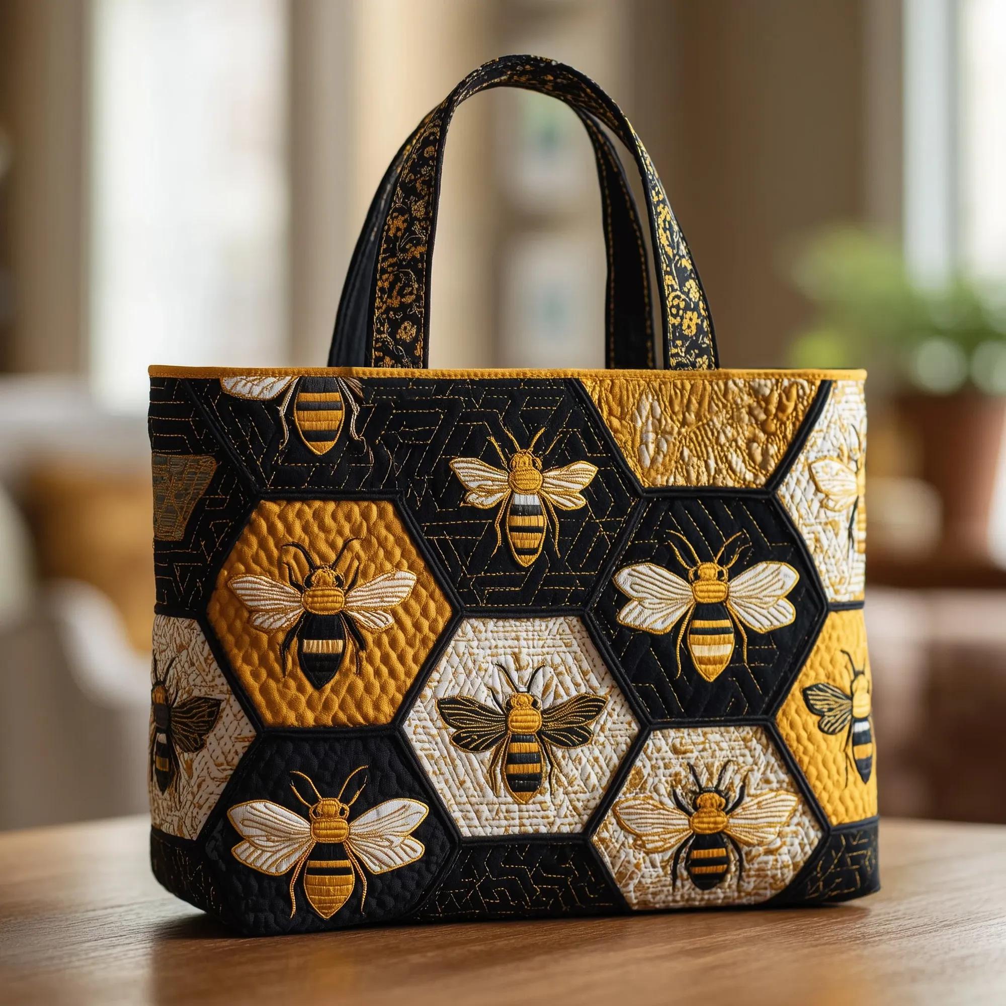 Freedom Cardinal Quilted Tote Bag