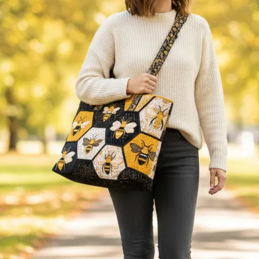 Freedom Cardinal Quilted Tote Bag