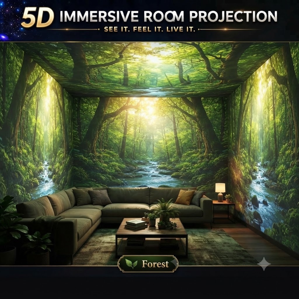 Smart Holographic Ocean & Galaxy & Forest 5D Projector – HITBUBBLE
