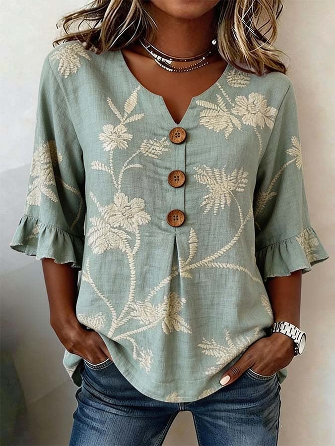 Women'S Casual Printed Shirt