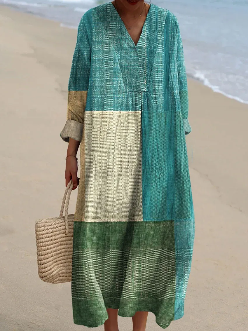 Women's Maxi Dress Casual Dress Floral Dress Elegant Beach Loose Fit Floral Half Sleeve Crew Neck