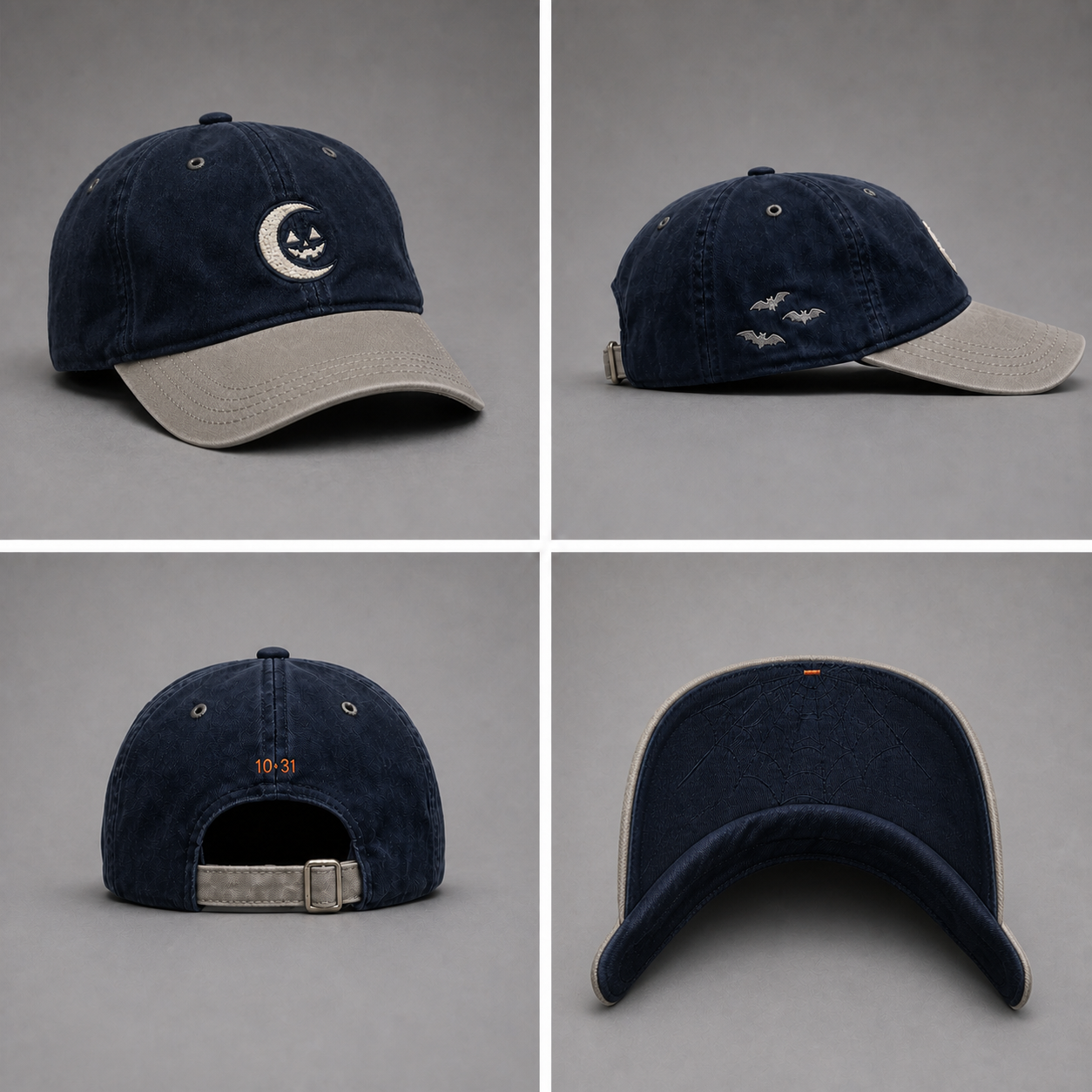 Midnight Navy cap complete square four-view product board