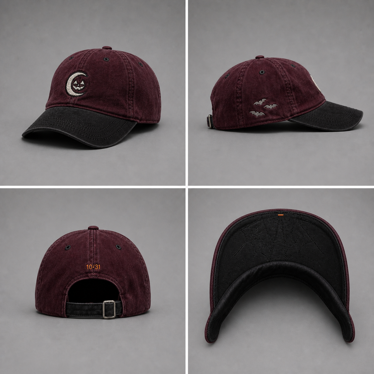 Oxblood Night cap complete square four-view product board