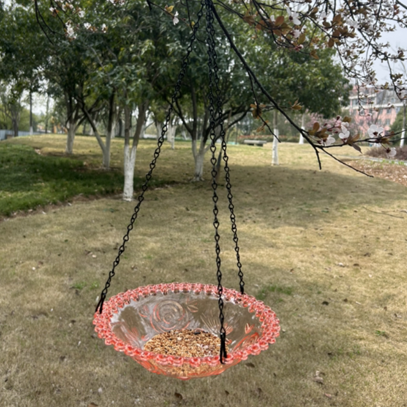 🐦Vintage Style Hanging Bird Feeder & Bath – Elegant Design, Easy to Hang & Welcoming Garden