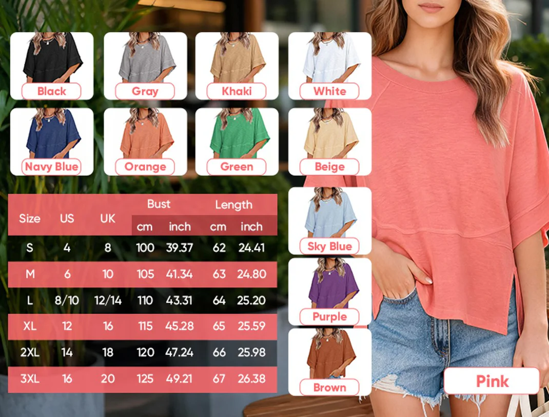 Panel Solid Color Flared Sleeve T-Shirt