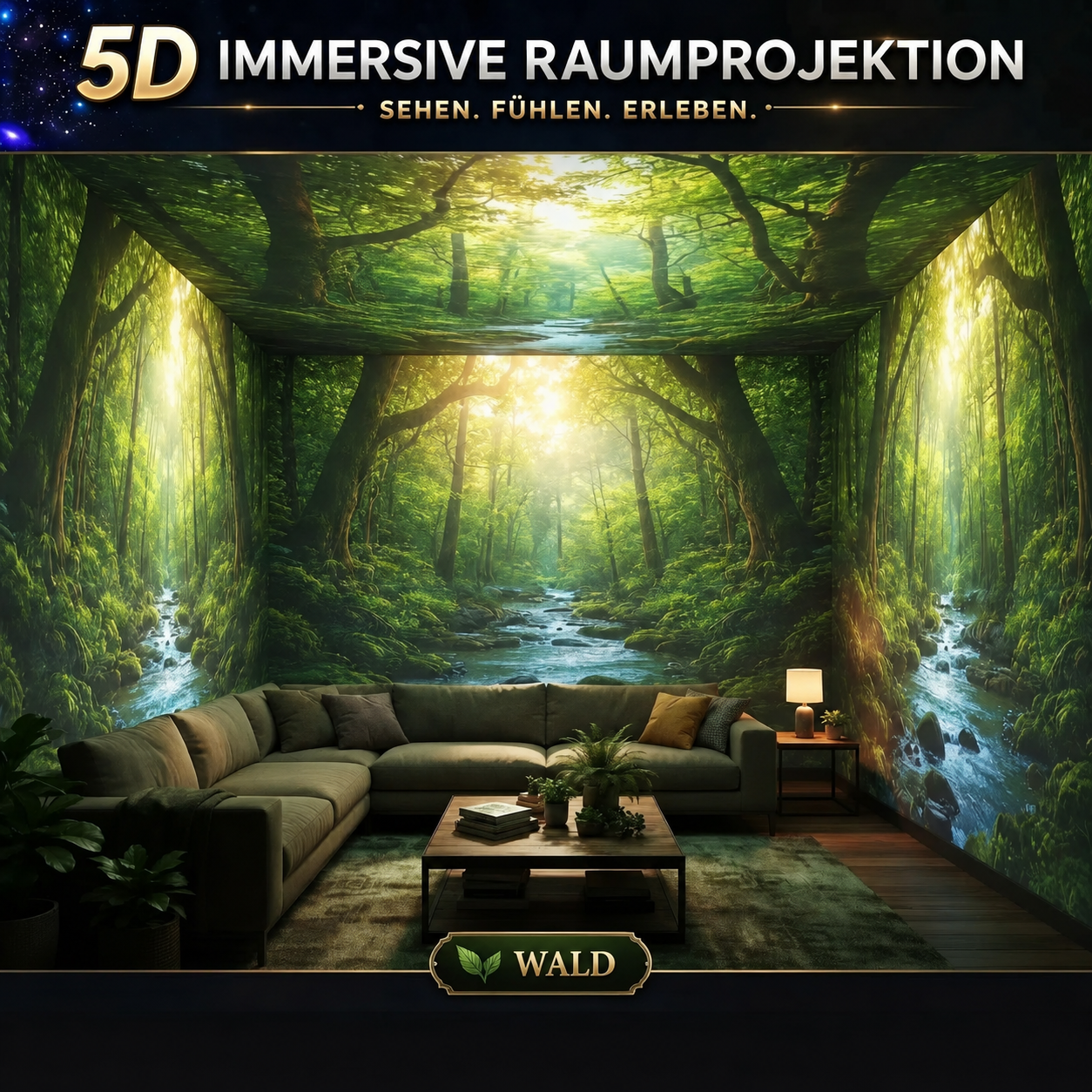 Smart Holografischer 5D Sternen- & Ozeanprojektor