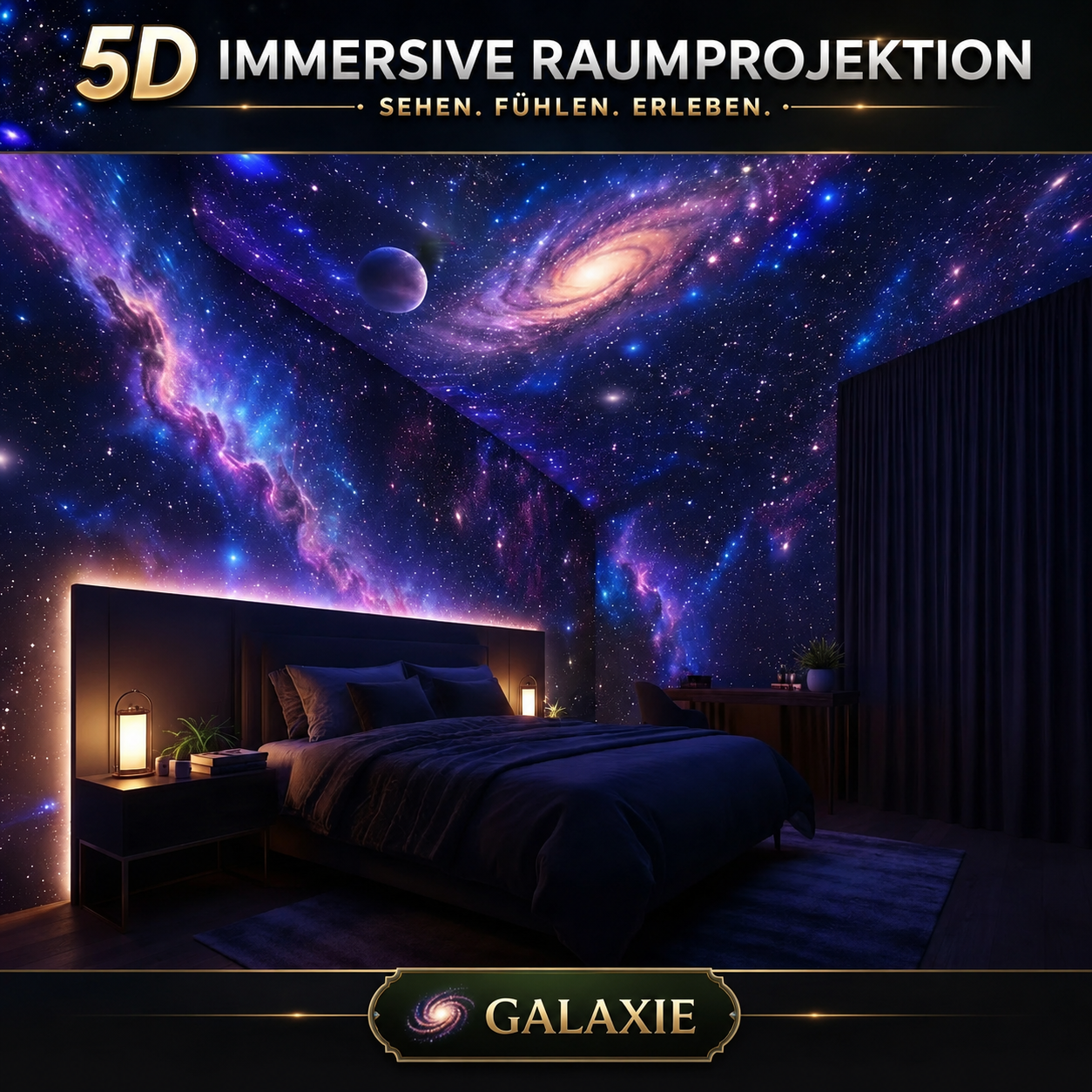 Smart Holografischer 5D Sternen- & Ozeanprojektor