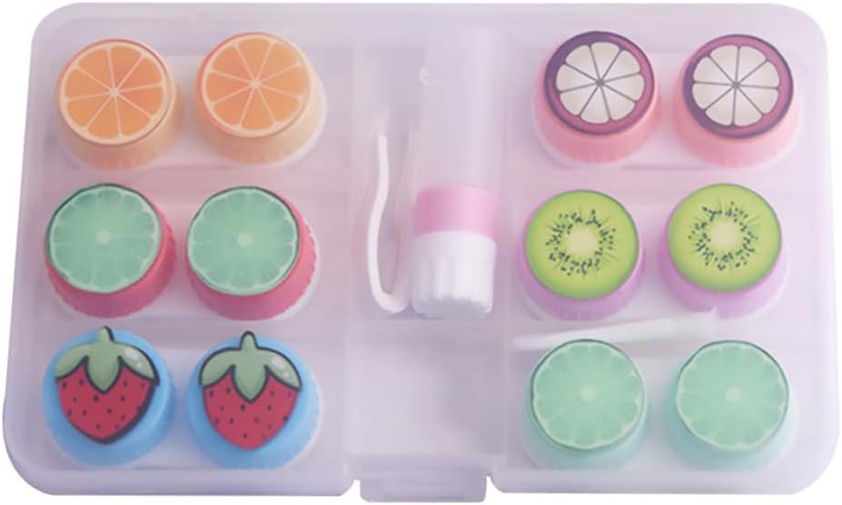 Cute Fruit Contacts Case Container Holder Storage Box 6 Pack 