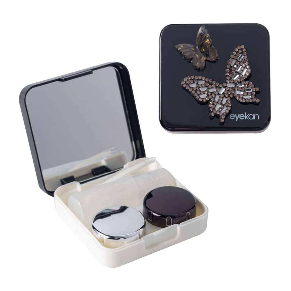 1 PCS Butterfly Black Contact Lens Case
