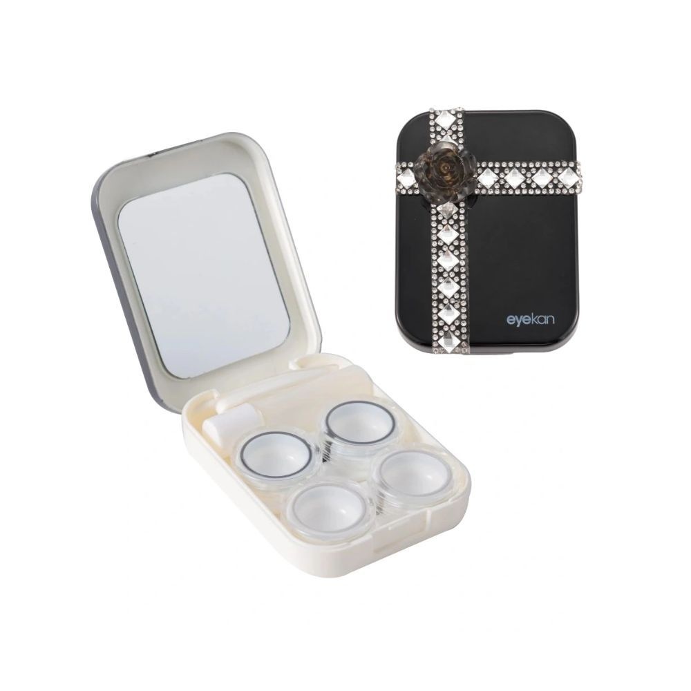 2 Pair Black Gift Box Contact Lens Case