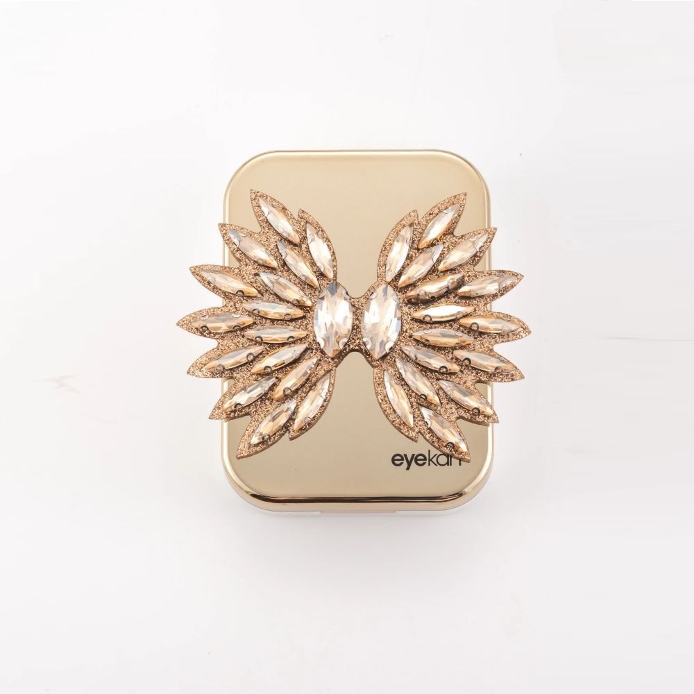 2 Pair Gold Wing Contact Lens Case