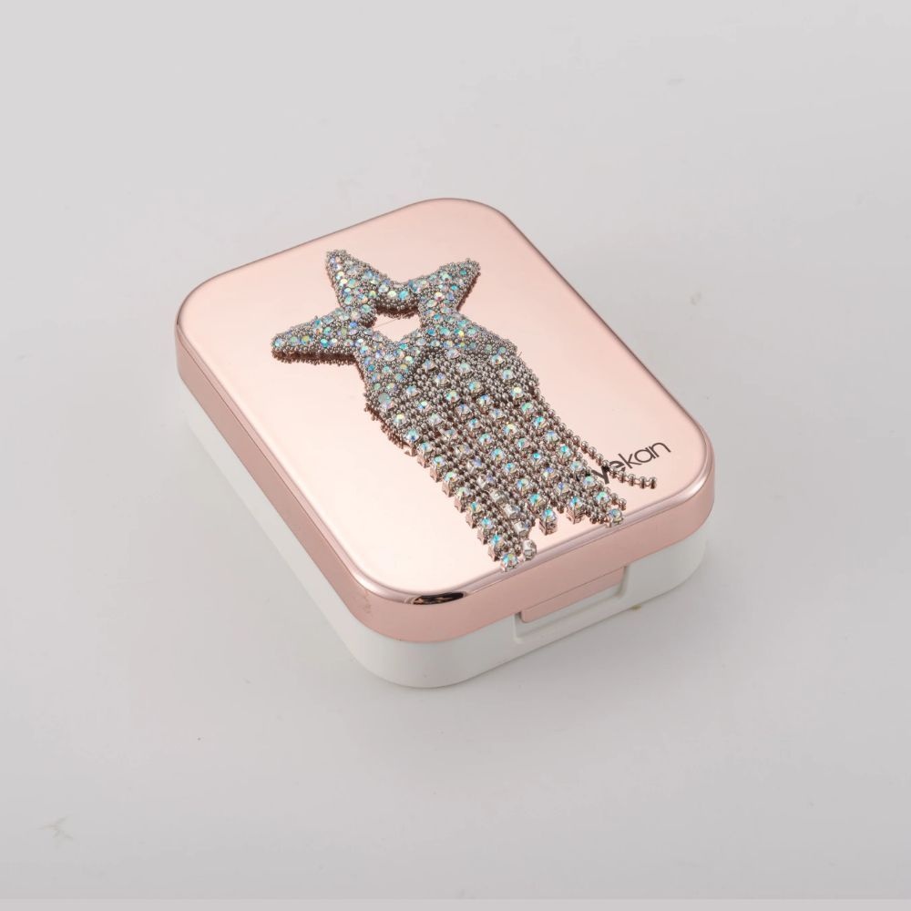 2 Pair Pink Meteor Contact Lens Case