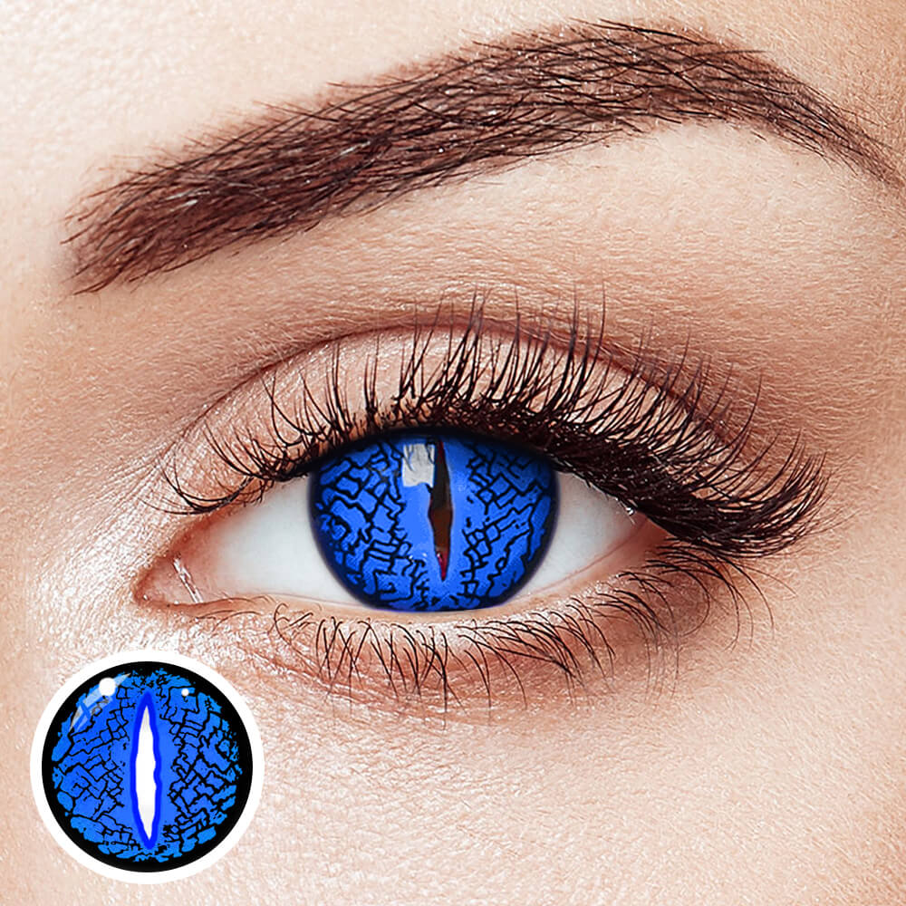【Halloween&Cosplay】Lizard Eye Dark Blue