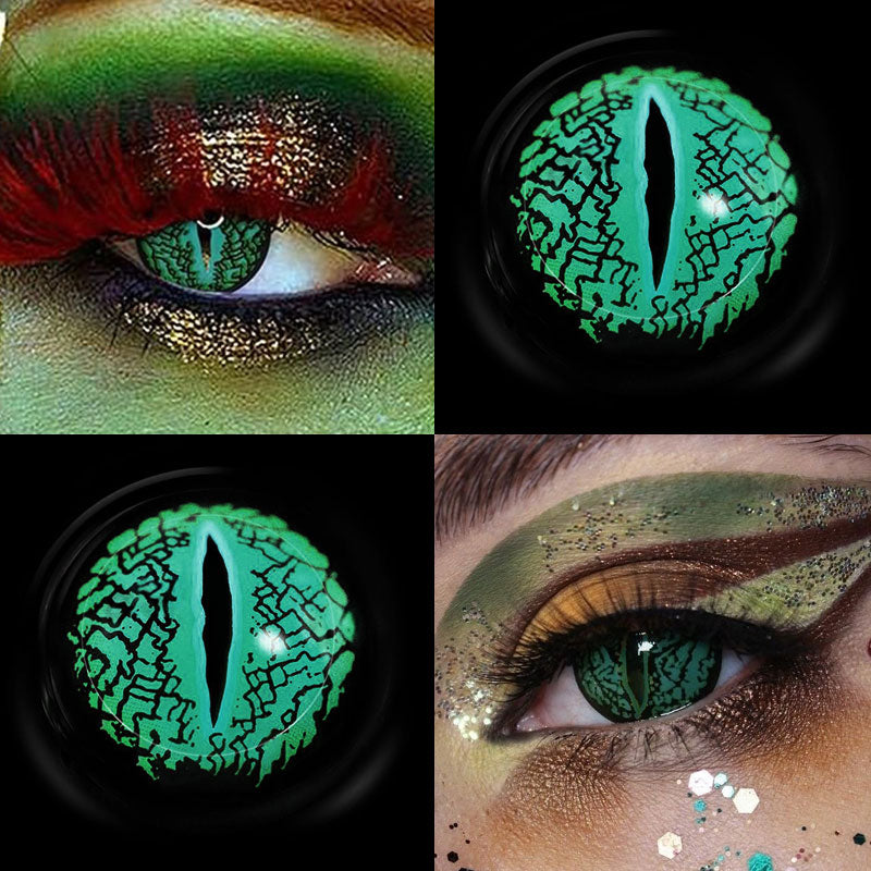 【Halloween&Cosplay】Lizard Eye Green
