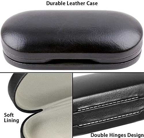 2 in 1 Double Sided Portable Contact Lens Case and Glasses Case with Built-in Mirror