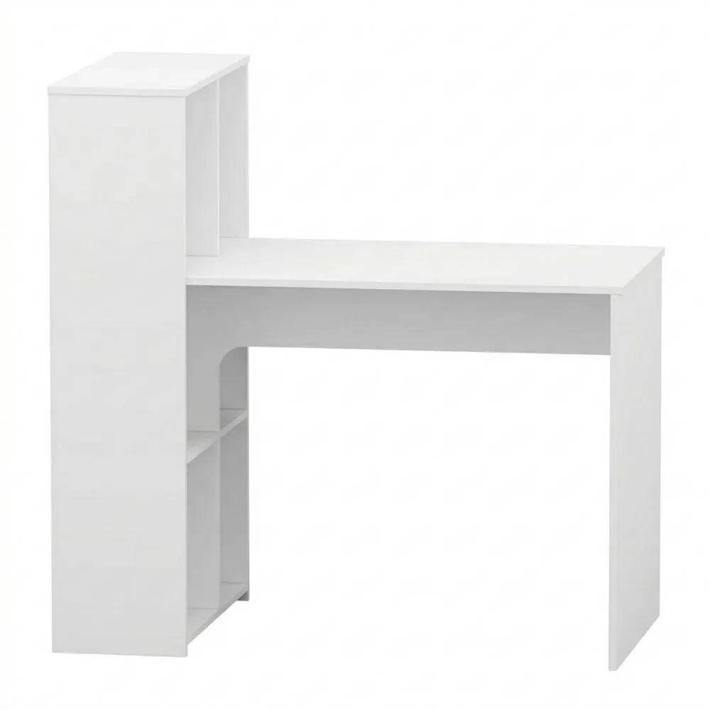 Eckschreibtisch mit Regalen und Stauraum, 120x63 cm, flexibel montierbar