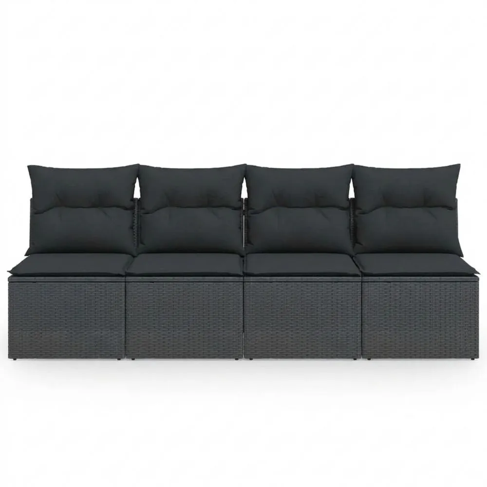 Komfortables 4-Sitzer Gartensofa mit waschbarem Bezug, Weiche Polsterkissen, Ideal für Terrasse