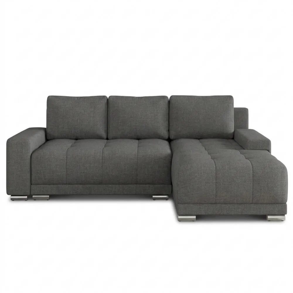 Ecksofa mit Schlaffunktion und Stauraum, universell verwendbar