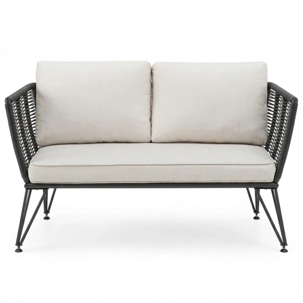 Wetterfestes Rattansofa für Garten und Balkon