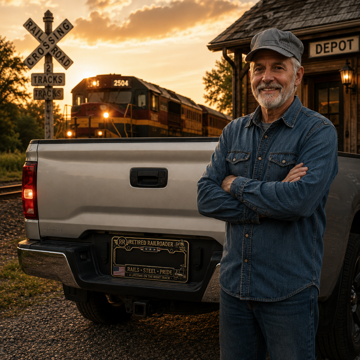 Last Day Promo: 49% OFF 🚂 Retired Railroader License Plate Frame