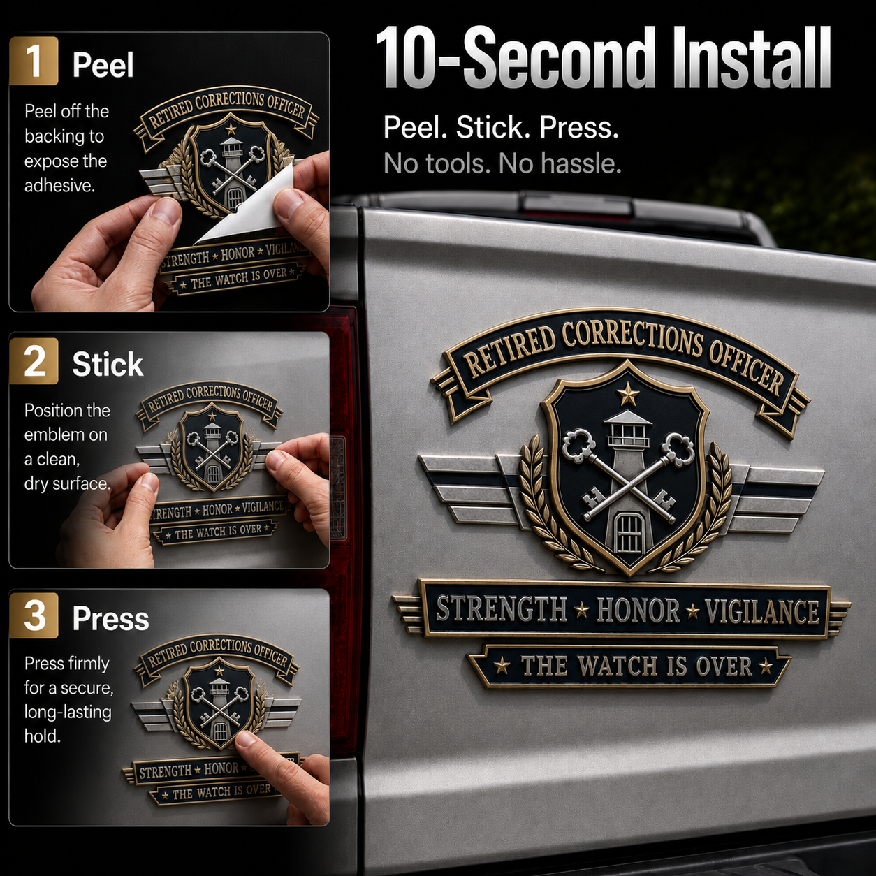 🔥 Last Day Promo: 49% OFF Retired Corrections Officer Metal Car Emblem