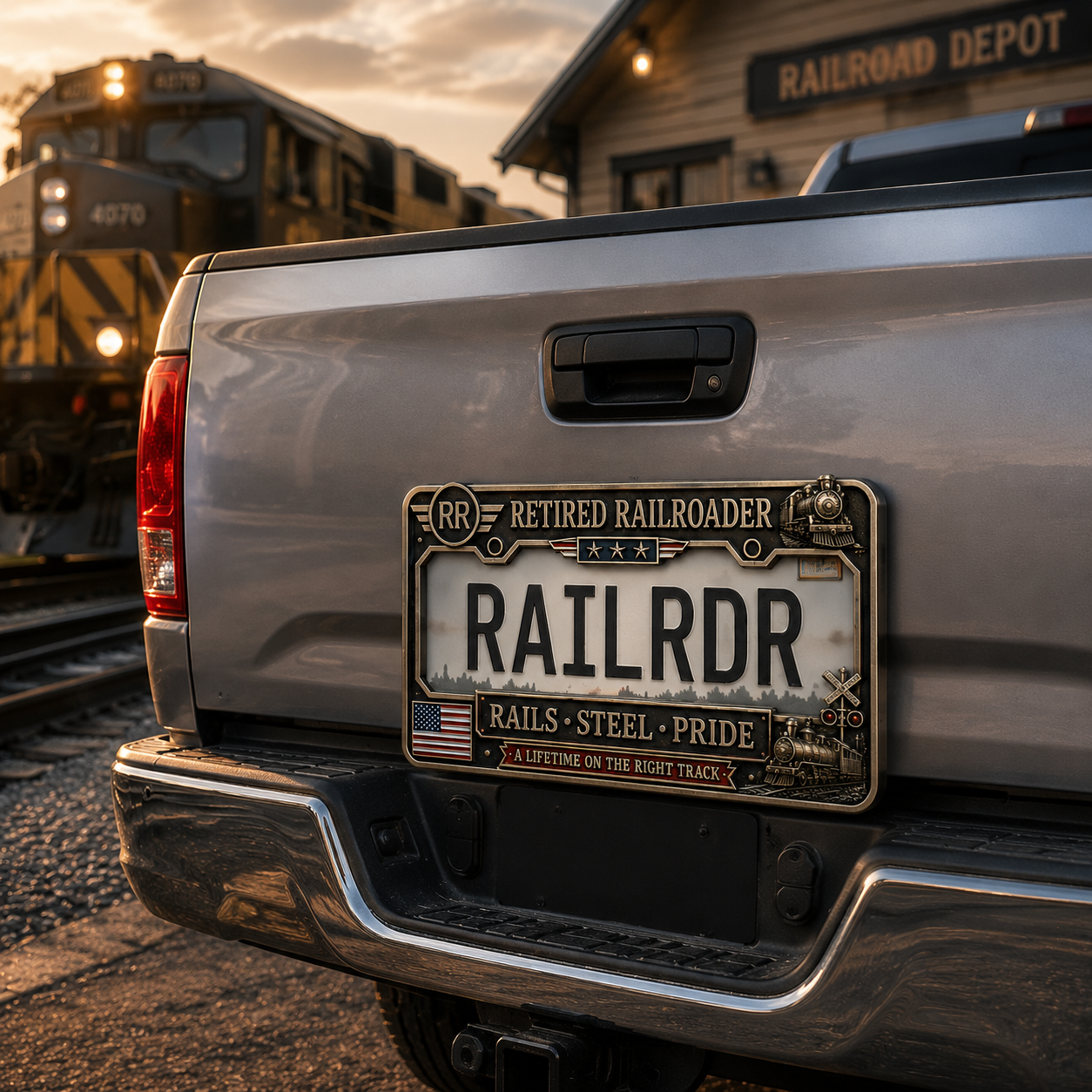Last Day Promo: 49% OFF 🚂 Retired Railroader License Plate Frame