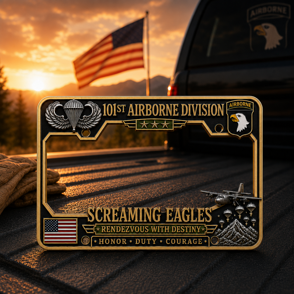 Last Day Promo: 49% OFF 🦅 U.S. Army 101st Airborne Division Tribute License Plate Frame