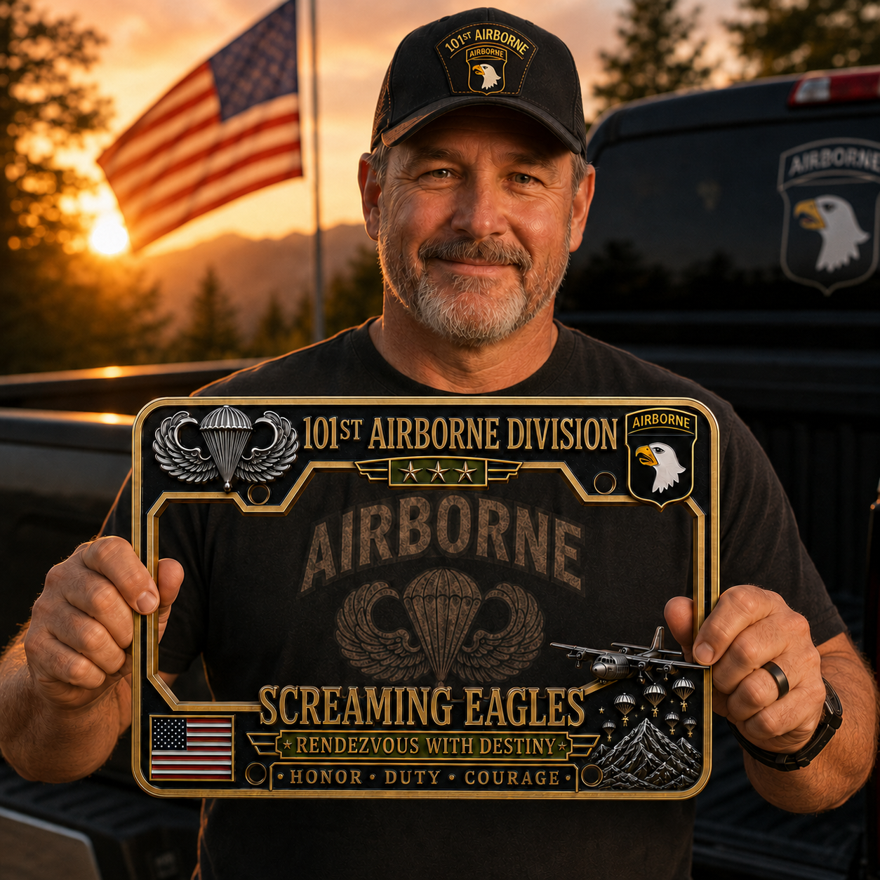 Last Day Promo: 49% OFF 🦅 U.S. Army 101st Airborne Division Tribute License Plate Frame