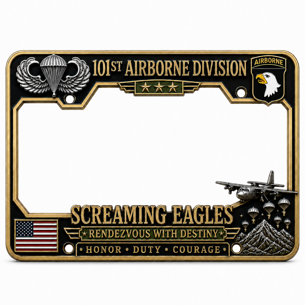 Last Day Promo: 49% OFF 🦅 U.S. Army 101st Airborne Division Tribute License Plate Frame