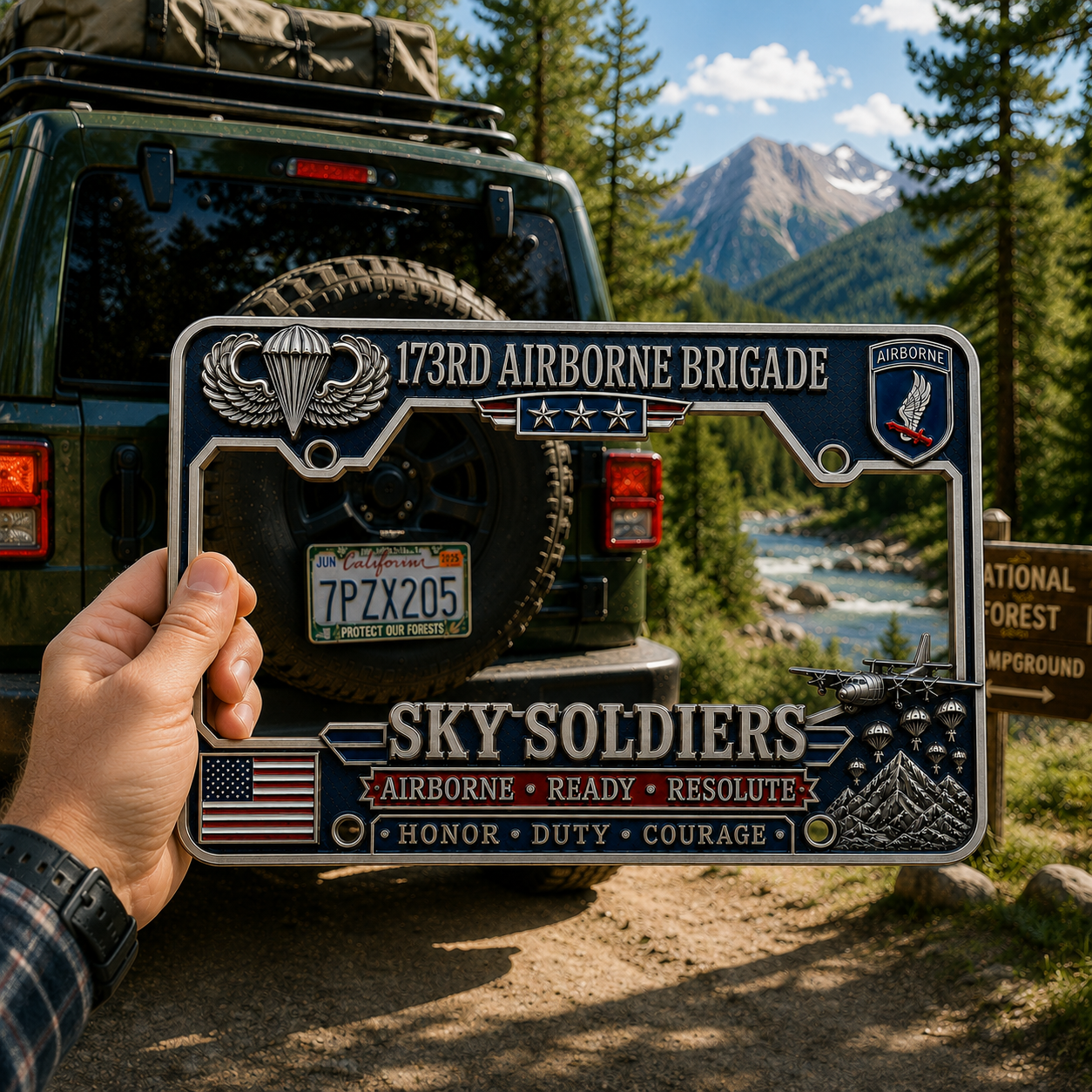 Last Day Promo: 49% OFF 🪂 U.S. Army 173rd Airborne Brigade “Sky Soldiers” Tribute License Plate Frame