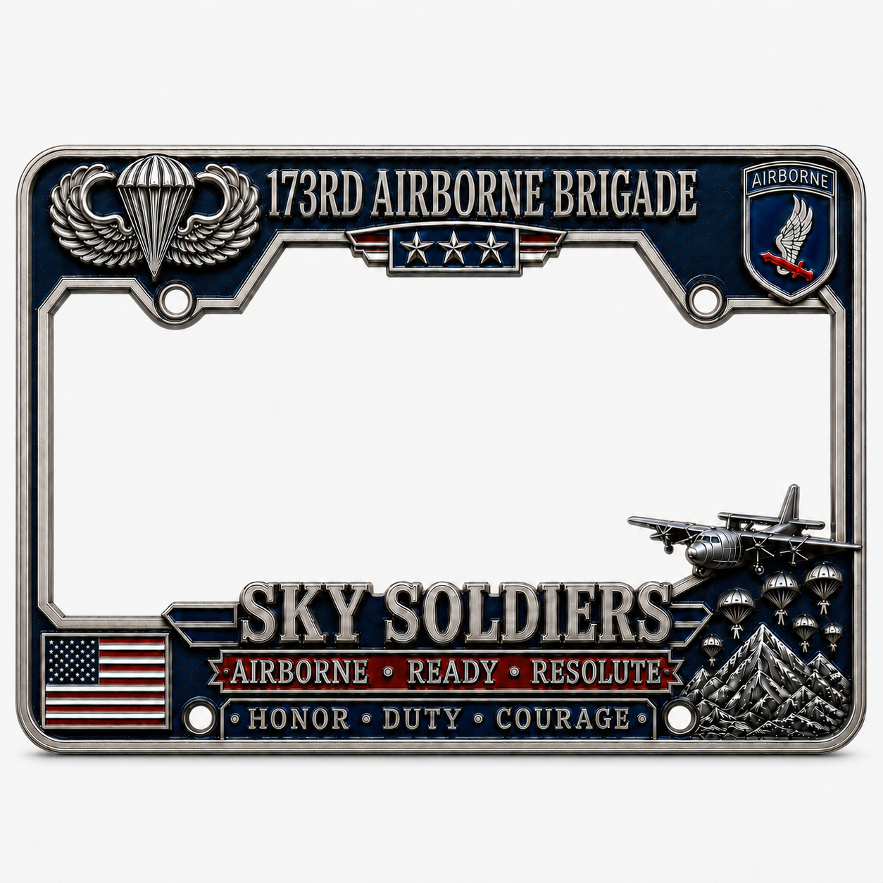 Last Day Promo: 49% OFF 🪂 U.S. Army 173rd Airborne Brigade “Sky Soldiers” Tribute License Plate Frame
