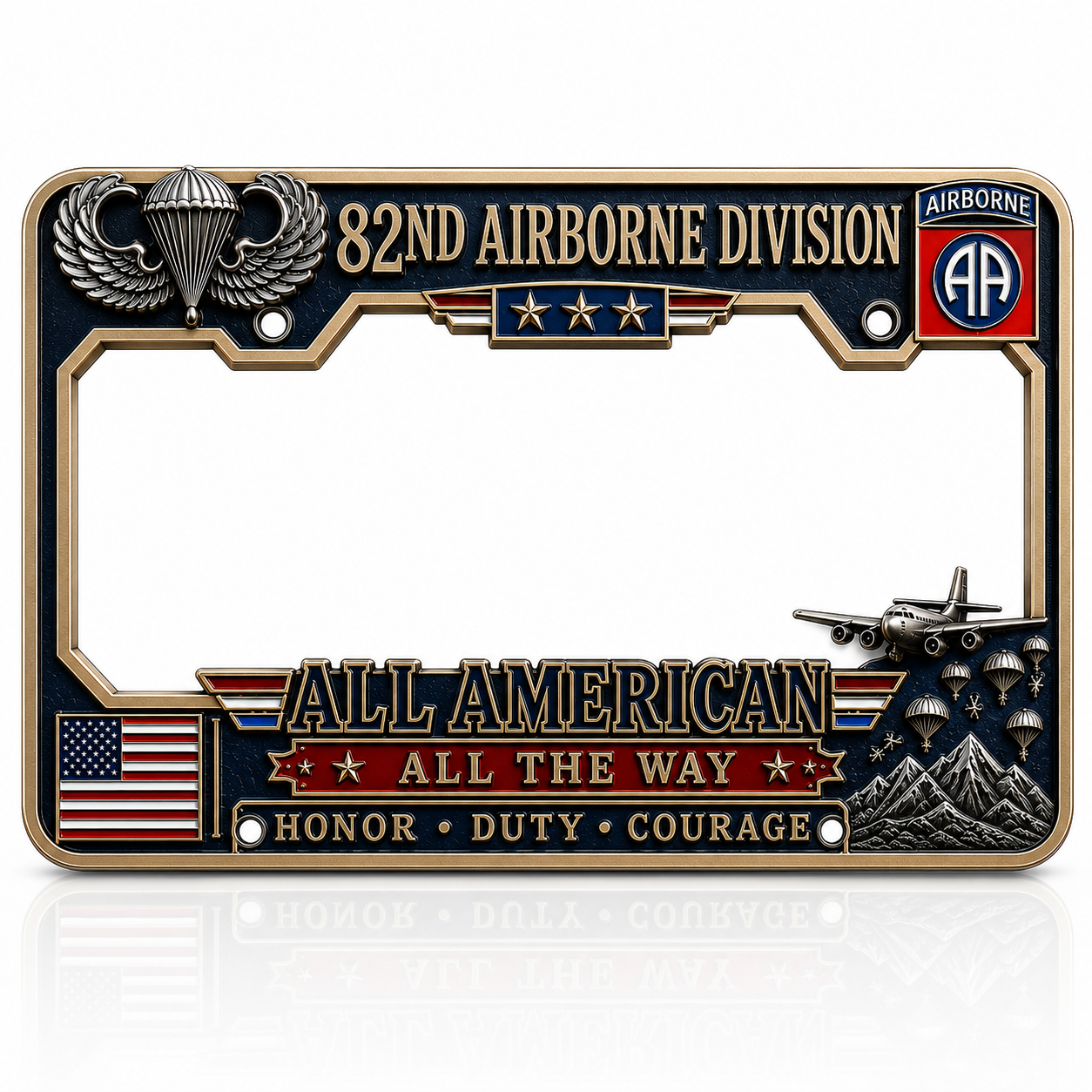 Last Day Promo: 49% OFF🪂 U.S. Army 82nd Airborne Division Tribute License Plate Frame
