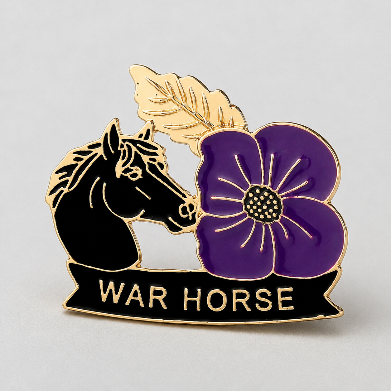 🎁Limited Edition 🐎War Horse Purple Poppy 111th Anniversary Remembrance Brooch