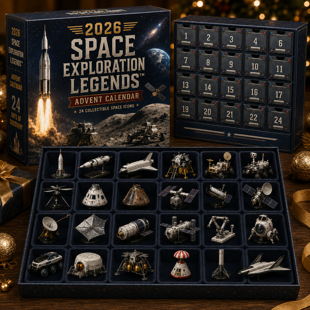 2026 Space Exploration Legends Advent Calendar – 24 Days of Space Missions, 24 Collectible Surprises