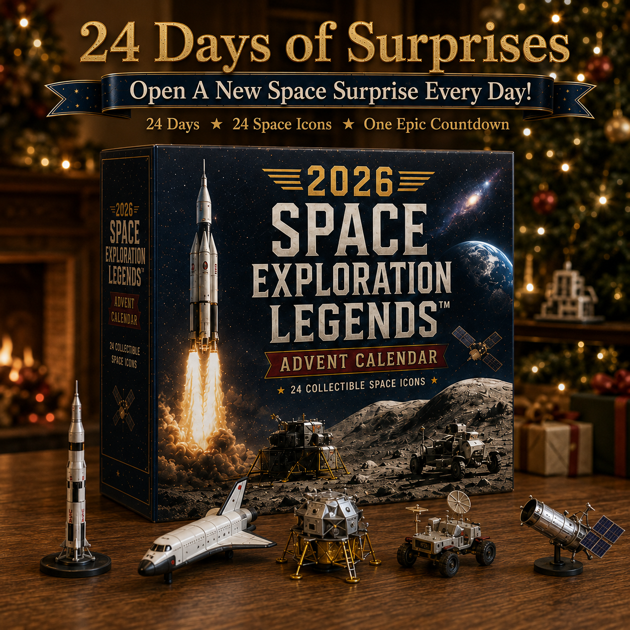 2026 Space Exploration Legends Advent Calendar – 24 Days of Space Missions, 24 Collectible Surprises