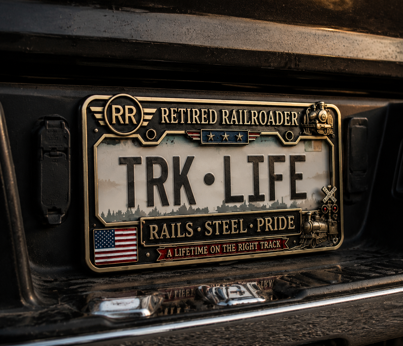 Last Day Promo: 49% OFF 🚂 Retired Railroader License Plate Frame