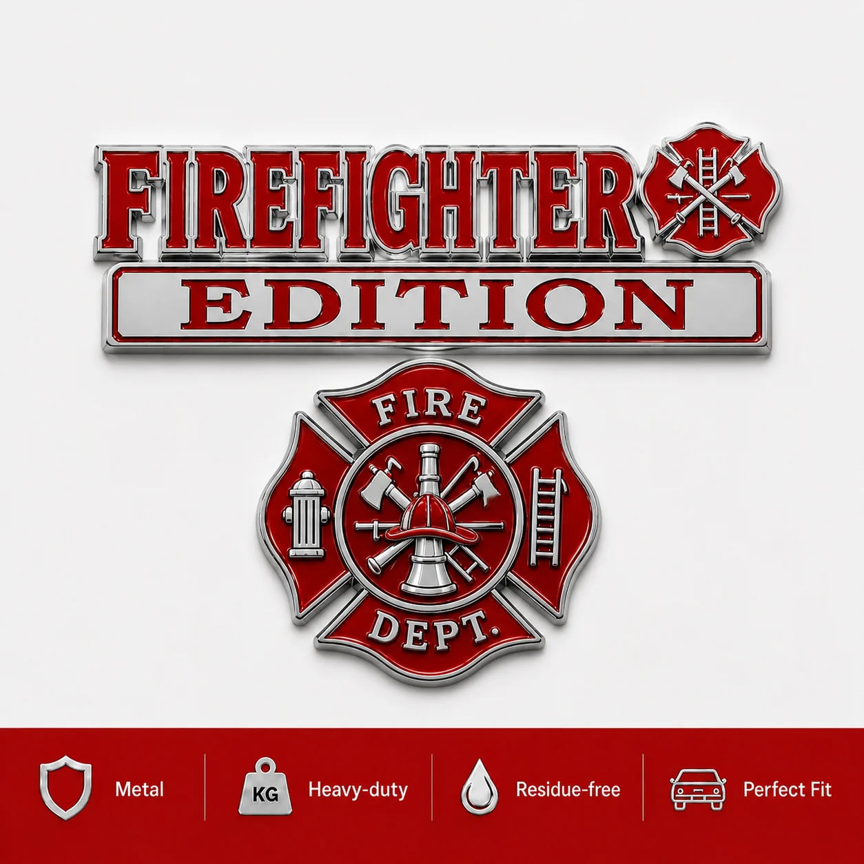 🚒Last Day Promo: 49% OFF 🎖️-Firefighter Edition Car Emblem Metal Badge