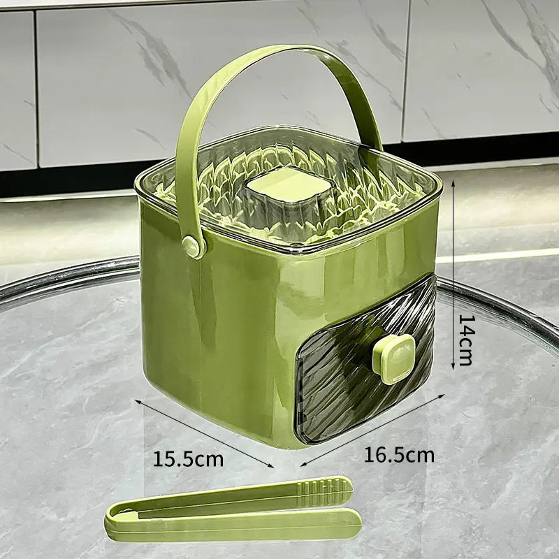 Portable Household Layer Ice Cube with Storage Bin & Lid