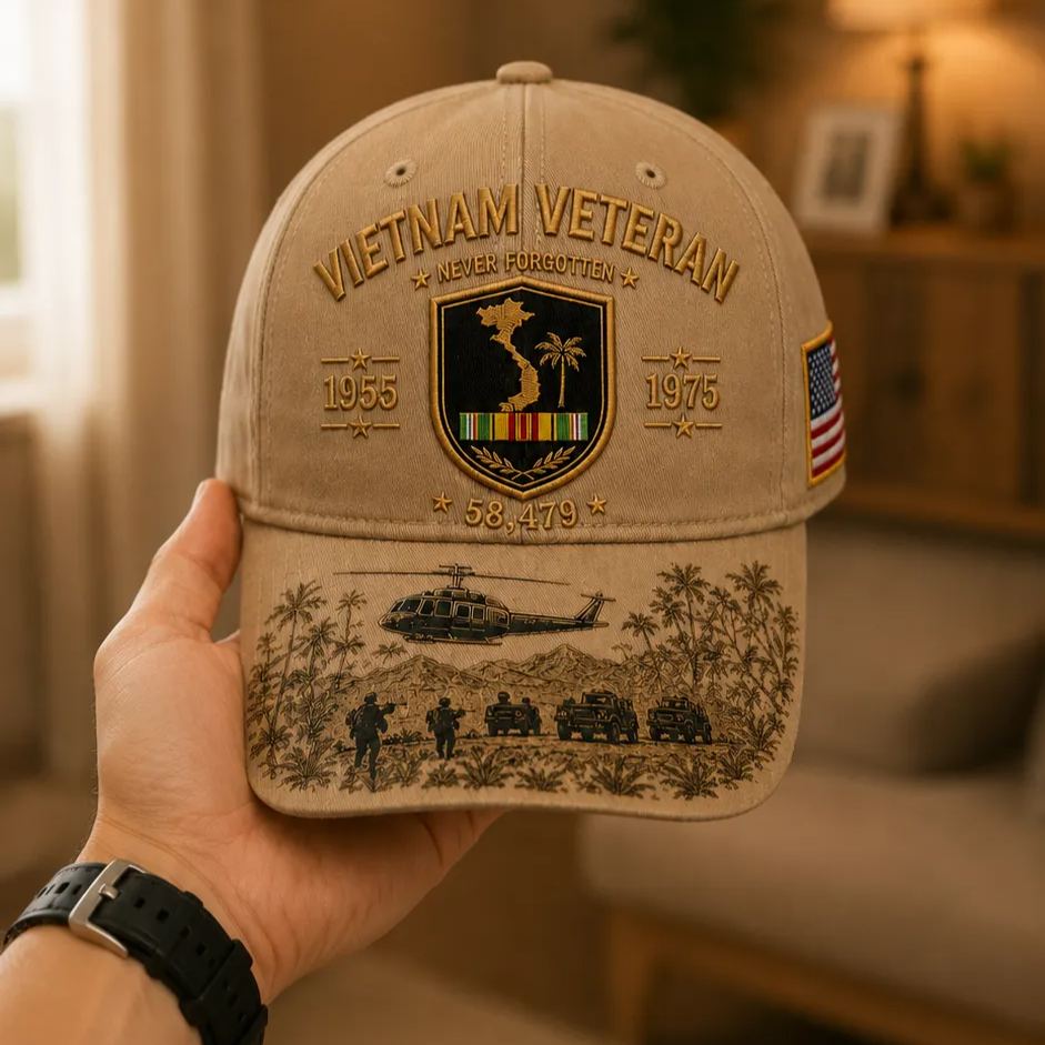 Vietnam Veteran Never Forgotten 1955–1975 Commemorative Cap 🇺🇸