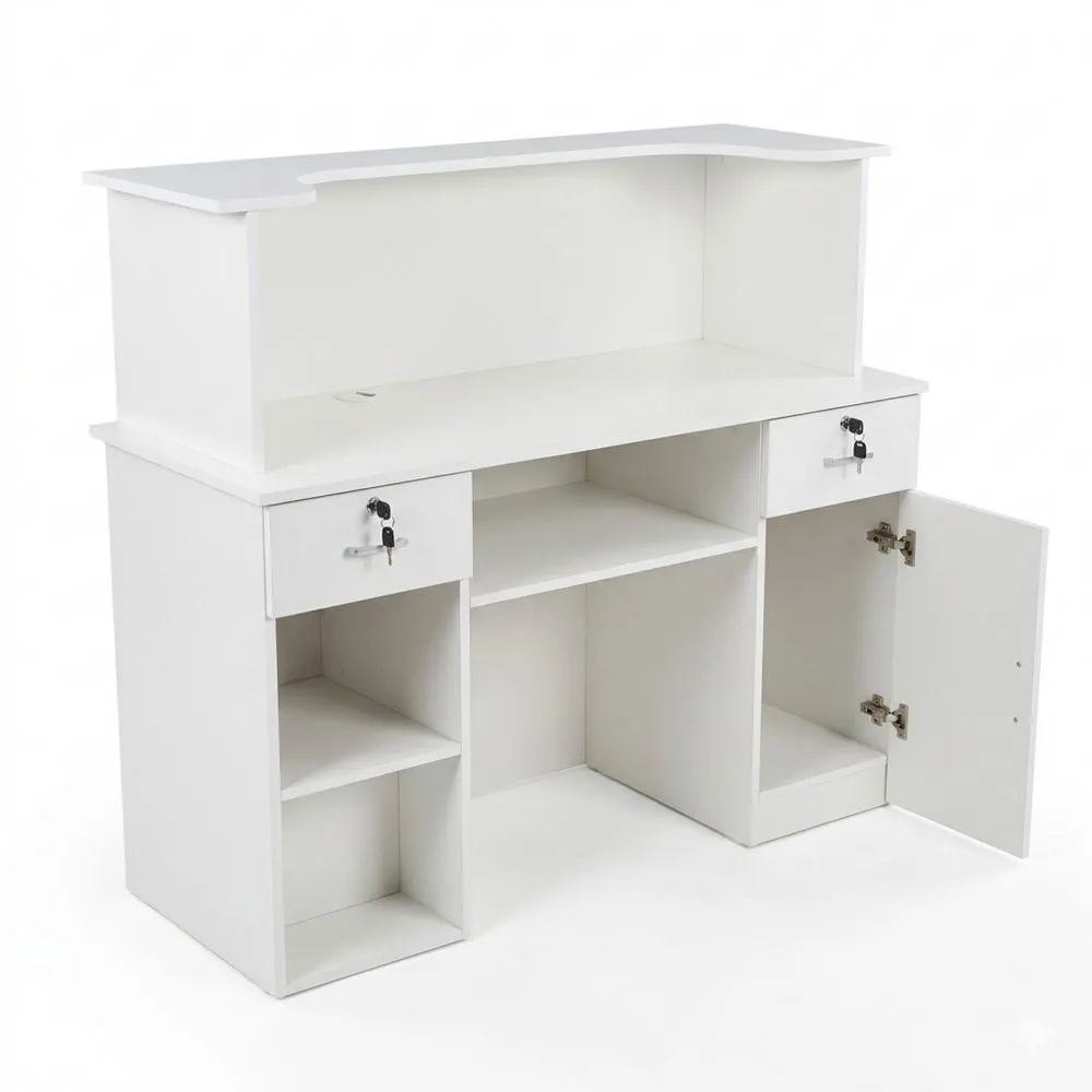 Moderne Empfangstheke in Weiß