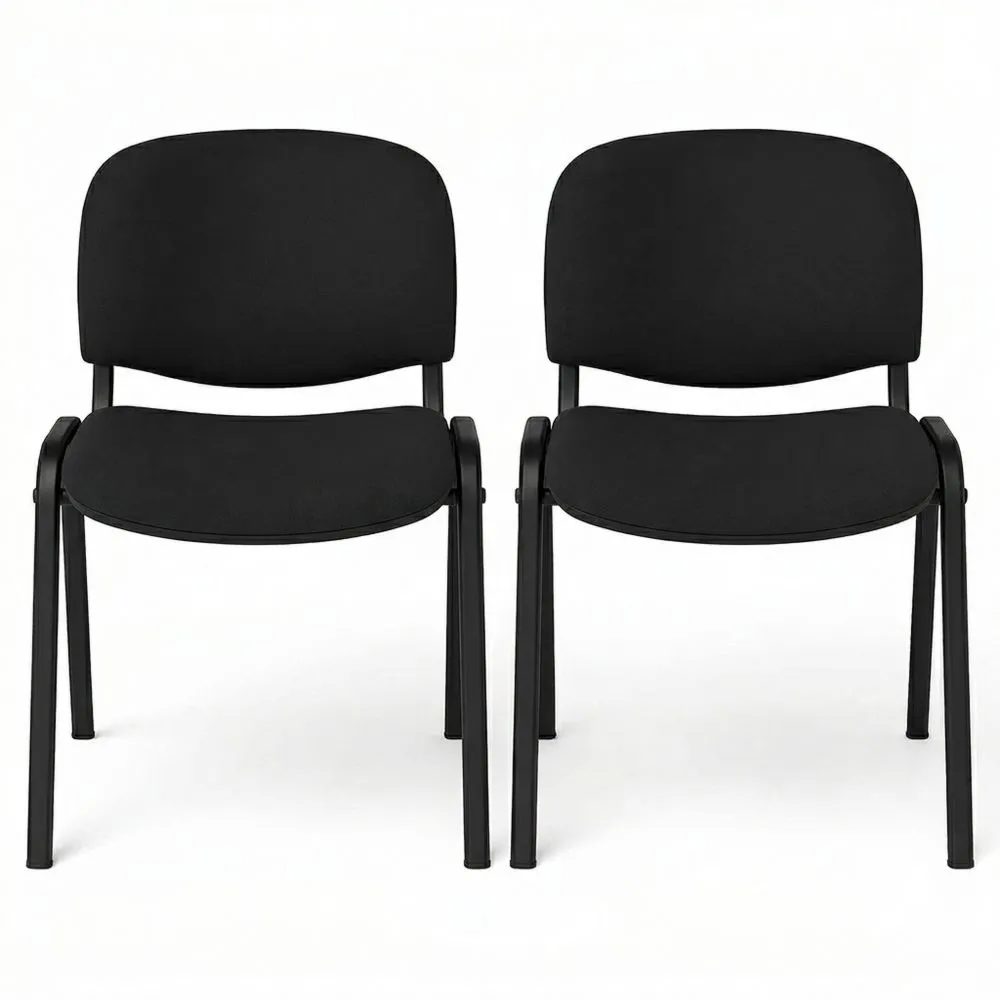 Stapelbare Konferenzstühle ohne Armlehnen für Büro und Empfang, 8er Set